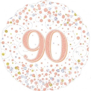 Sparkling Fizz Rose Gold 90th Birthday Balloon Sparkling Fizz Rose Gold 90th Birthday Balloon